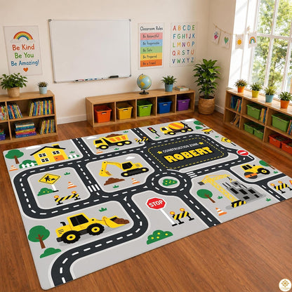 Custom Road Map Area Rug