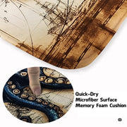 Non-slip grip backing texture and resilient construction of octopus area rug. - thumbnail image 6 of 7