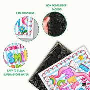 Personalized Classroom Doormat with Teacher Name and Notebook Pattern - Class-01