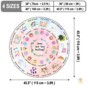 Custom Feelings Wheel Welcome Mat for Classroom and Office