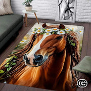 Custom Running Horse Welcome Mat for Living Room and Bedroom - Horse-ds08