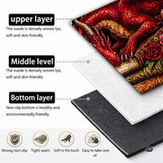 Custom Dragon Shaped Area Rug, Personalized Library Western Dragon Shaped Floor Mat Book Rug, Non-Slip Reading Room Carpet for Living Room, Bedroom, Dorm, Kids Room, Fans Lover (D1)