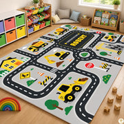Custom Road Map Area Rug