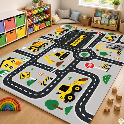 Custom Road Map Area Rug