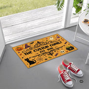 Halloween Door Mat Outdoor, Custom Spooky Welcome Mat with Black Cat and Pumpkin, Fall Front Door Mat for Porch Entryway Decor #5