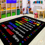 Custom Mathematics Classroom Rug for School and Playroom