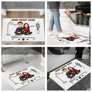 Personalized Family Couple Doormat, Custom Couple Husband Wife Doormat Gift, Outdoor Front Door Rug on Birthday, Christmas, Anniversaries, Valentine's Day for Him Her Woman (S3)