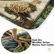 Custom Tree of Life Welcome Mat with Celtic Design and Non-Slip Backing - Tree-ds17