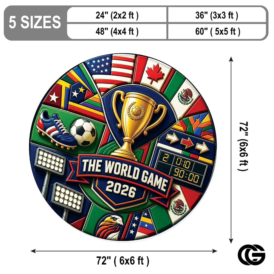 Custom Soccer Championship Welcome Mat for Front Door and Entryway