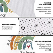 Detailed product perspective 9 of boho rainbow sign language classroom area rug - thumbnail image 9 of 10
