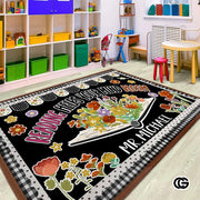 Custom Handprints Welcome Mat with Colorful Design and Text - Reading