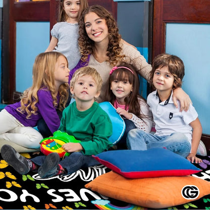 Custom Reading Rug for Classroom and Library - Butterflies