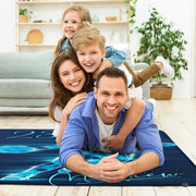 Detailed angle of cybernetic athletic artwork highlighting luminous cyan low-poly basketball mesh. - thumbnail image 5 of 7
