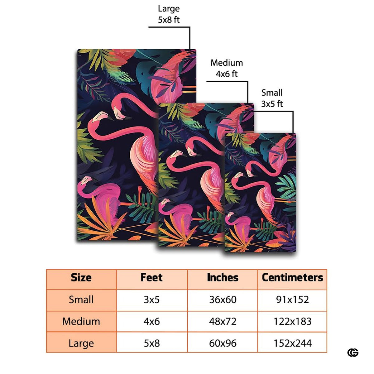 Lifestyle scene featuring family lounging on pink flamingo botanical area rug.
