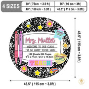 Custom Notebook Welcome Mat for Classroom and Kids Room
