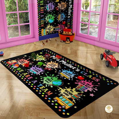 Custom Math Classroom Welcome Mat with Formulas and Numbers - Math D10 / 3' x 5' (Rectangular)