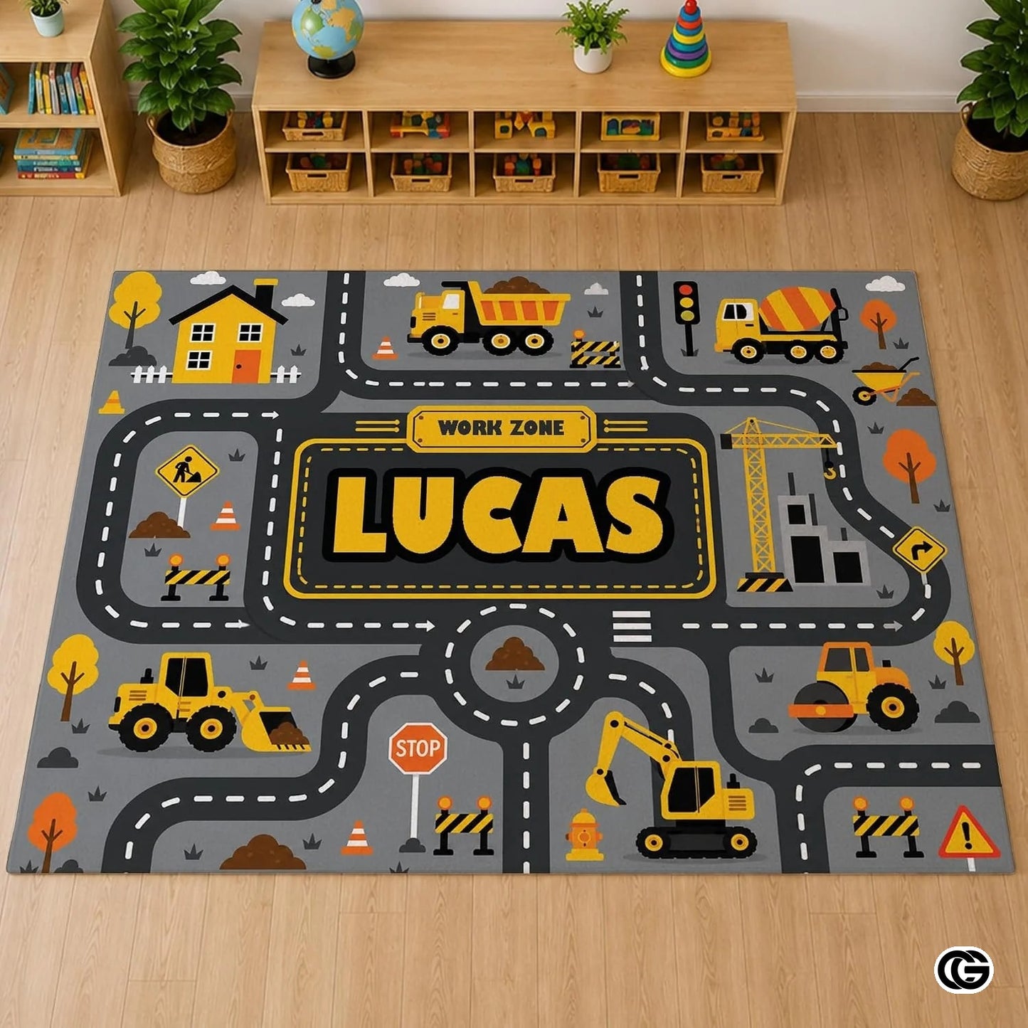 Custom Road Map Welcoming Doormat with City Streets