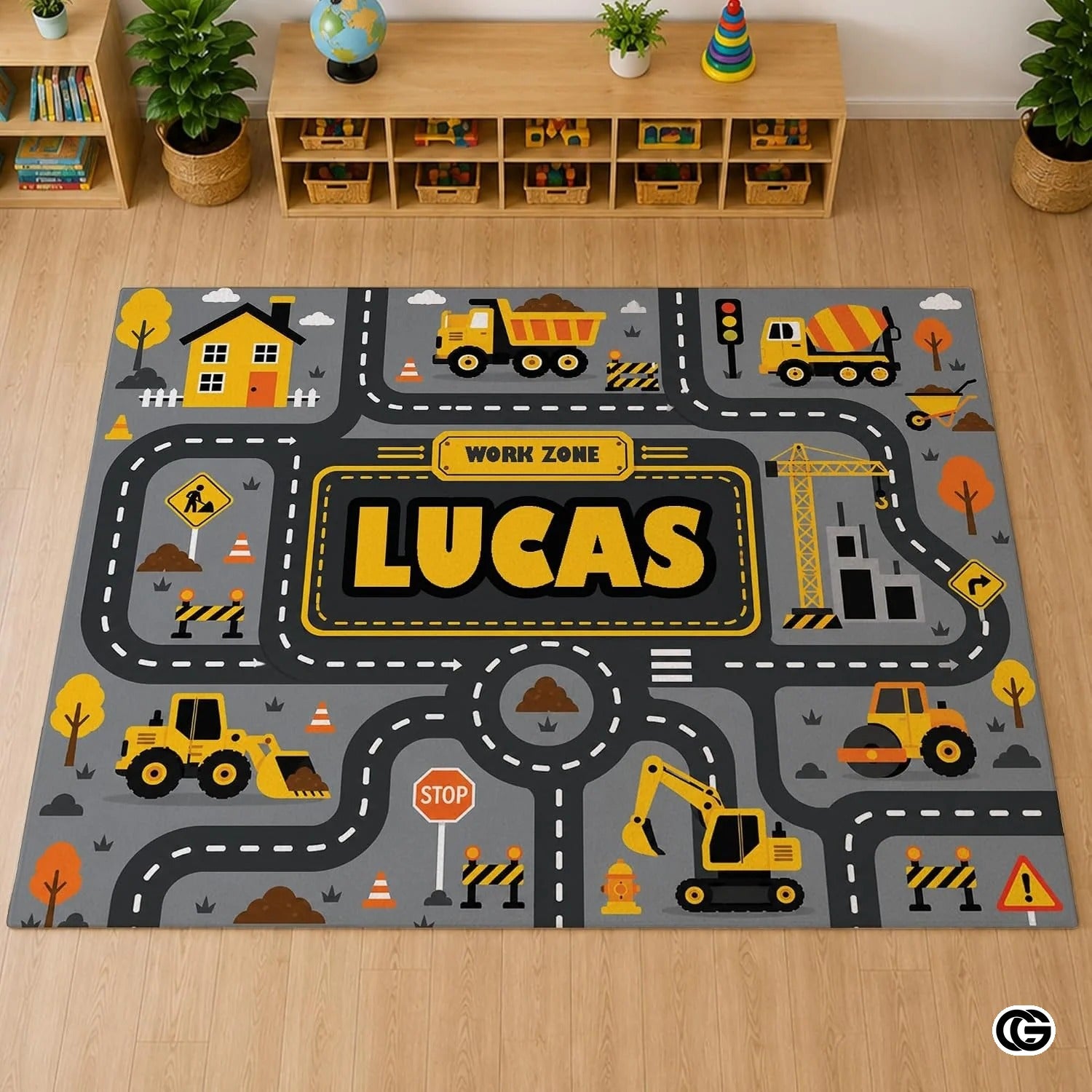 Custom Road Map Welcoming Doormat with City Streets
