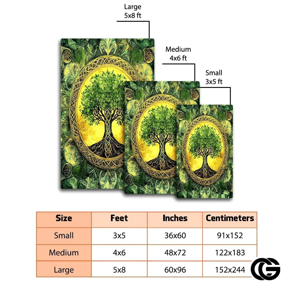 Custom Celtic Tree of Life Welcome Mat for Front Door - Tree-ds07