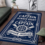 Custom Boat Rug, Personalized Welcome Aboard Mat with Boat Name, Nautical Area Rug for Deck, Entryway or Floor, Anchor Marine Decor, Boating Gift (Boat Rug 06)