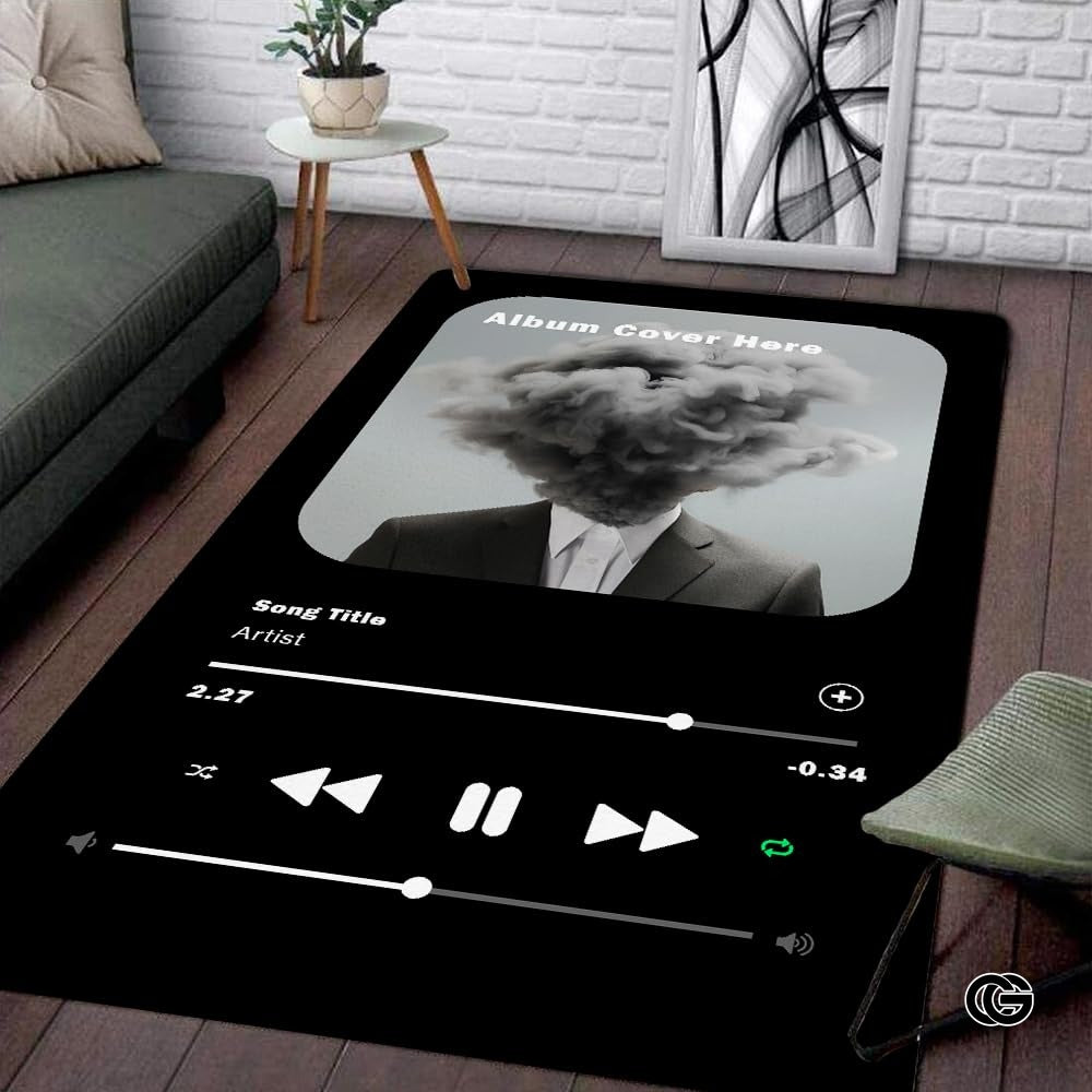 Personalized Welcome Doormat with Family Name and Address - Custom Album Cover Rug