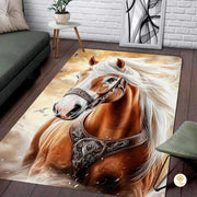 Custom Running Horse Area Rug with Non-Slip Backing