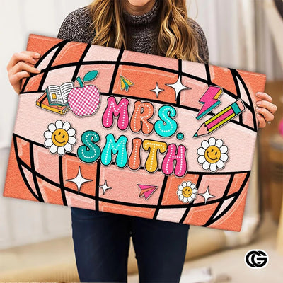 Personalized Teacher Doormat for Classroom and School Decor