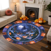 Custom Halloween 3D Effect Optical Illusion Spooky Round Rug (D5)
