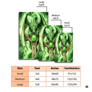 Gothic style living space styled with emerald dragon Celtic cross decor accent. - thumbnail image 7 of 8