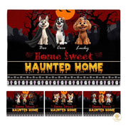 Custom Halloween Dog Doormat with Pumpkin and Bat Details - Style #3