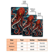 Custom Octopus Welcome Mat for Front Door and Entryway