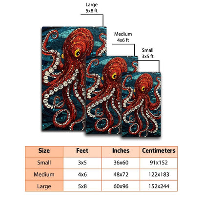 Custom Octopus Welcome Mat for Front Door and Entryway