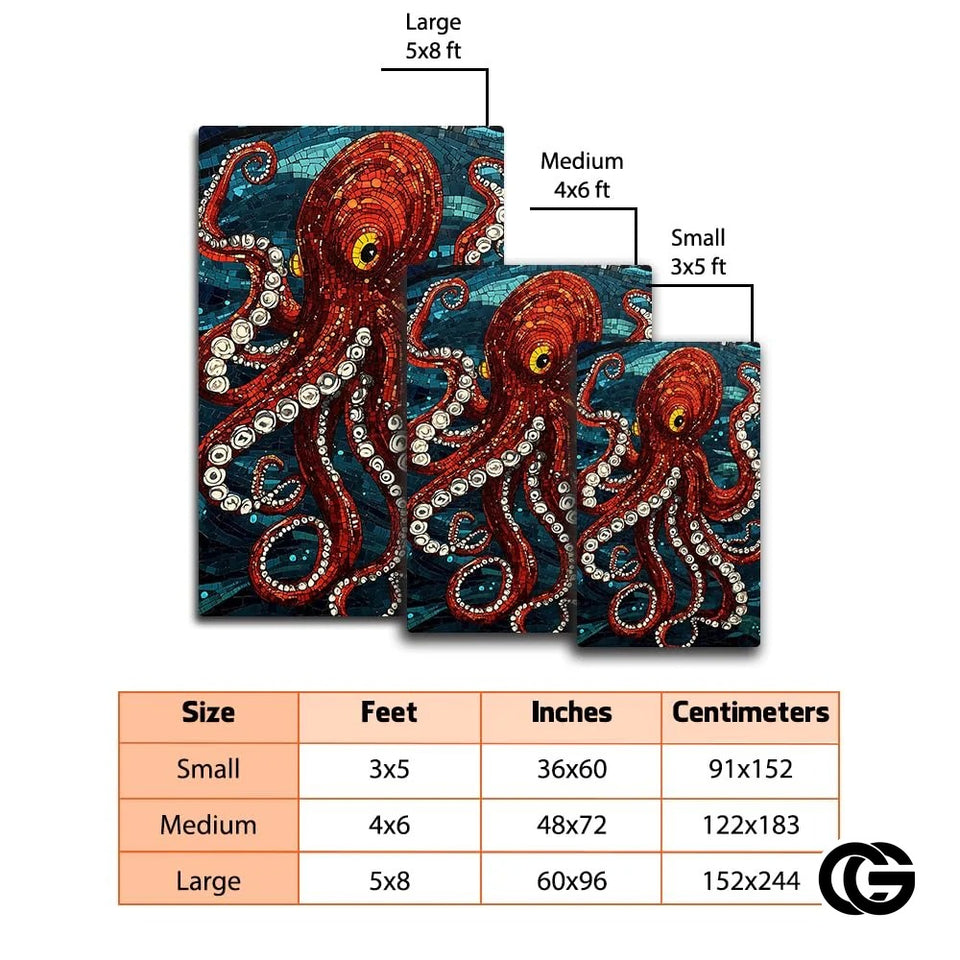 Custom Octopus Welcome Mat for Front Door and Entryway