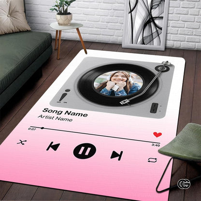 Personalized Music Welcome Mat with Custom Album Cover and Text