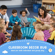 Custom Feelings Wheel Round Doormat with Emotions and ABC Design
