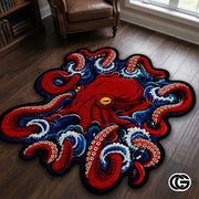Custom Octopus Shaped Welcome Mat for Door and Entryway - D3