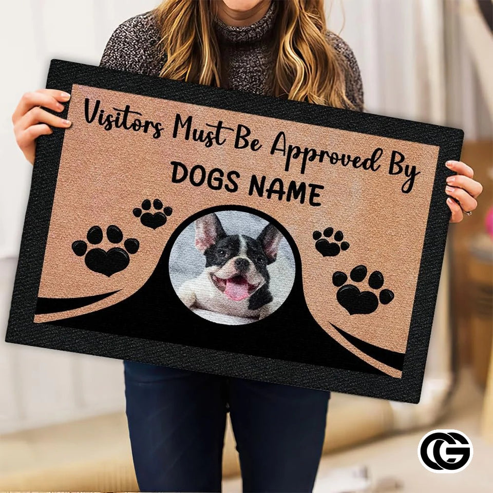 Personalized Dog Welcome Mat with Custom Pet Photo