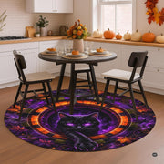 Custom Halloween 3D Optical Illusion Round Rug Skeleton Horror Area Rug (1, #14)