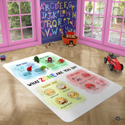 Colorful Classroom Rug for Kids and Teachers - Emotional Management Feeling Chart / 2' x 3' (Rectangular)