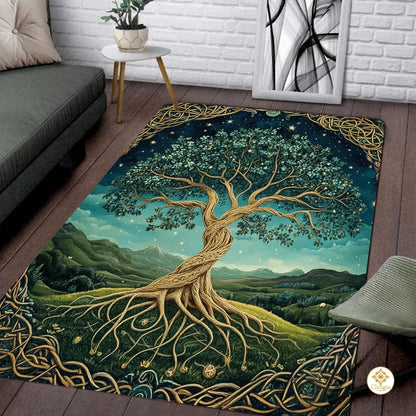 Custom Tree of Life Welcome Mat with Non Slip Backing