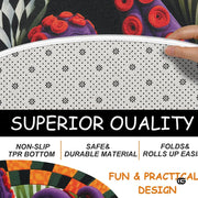 Custom Halloween 3D Effect Optical Illusion Spooky Round Rug (D4)