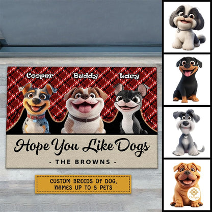 Personalized Dog Welcome Mat with Custom Pet Name