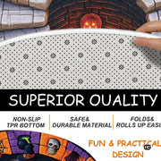 Custom Halloween 3D Effect Optical Illusion Spooky Round Rug (D3)