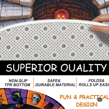 Custom Halloween 3D Effect Optical Illusion Spooky Round Rug (D3)