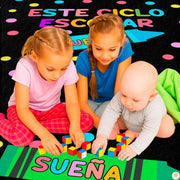 Custom ABC Spanish Educational Rug with Alphabet and Numbers