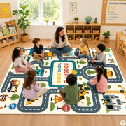Custom Road Map Area Rug