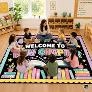 Custom A Good Day to Read Book Rug for Classroom and Library