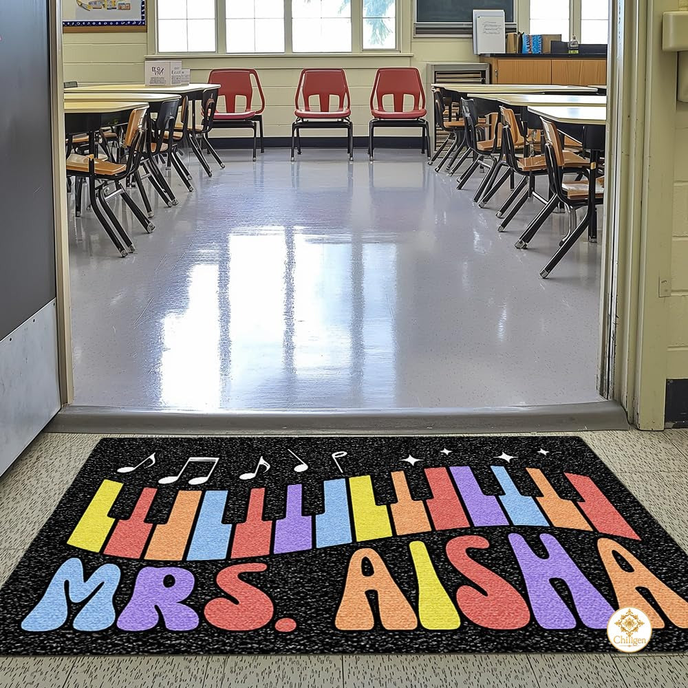 Personalized Teacher Doormat for Classroom and Back to School