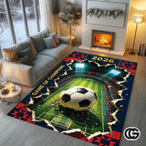 Personalized Soccer Welcome Mat with Family Name - D9