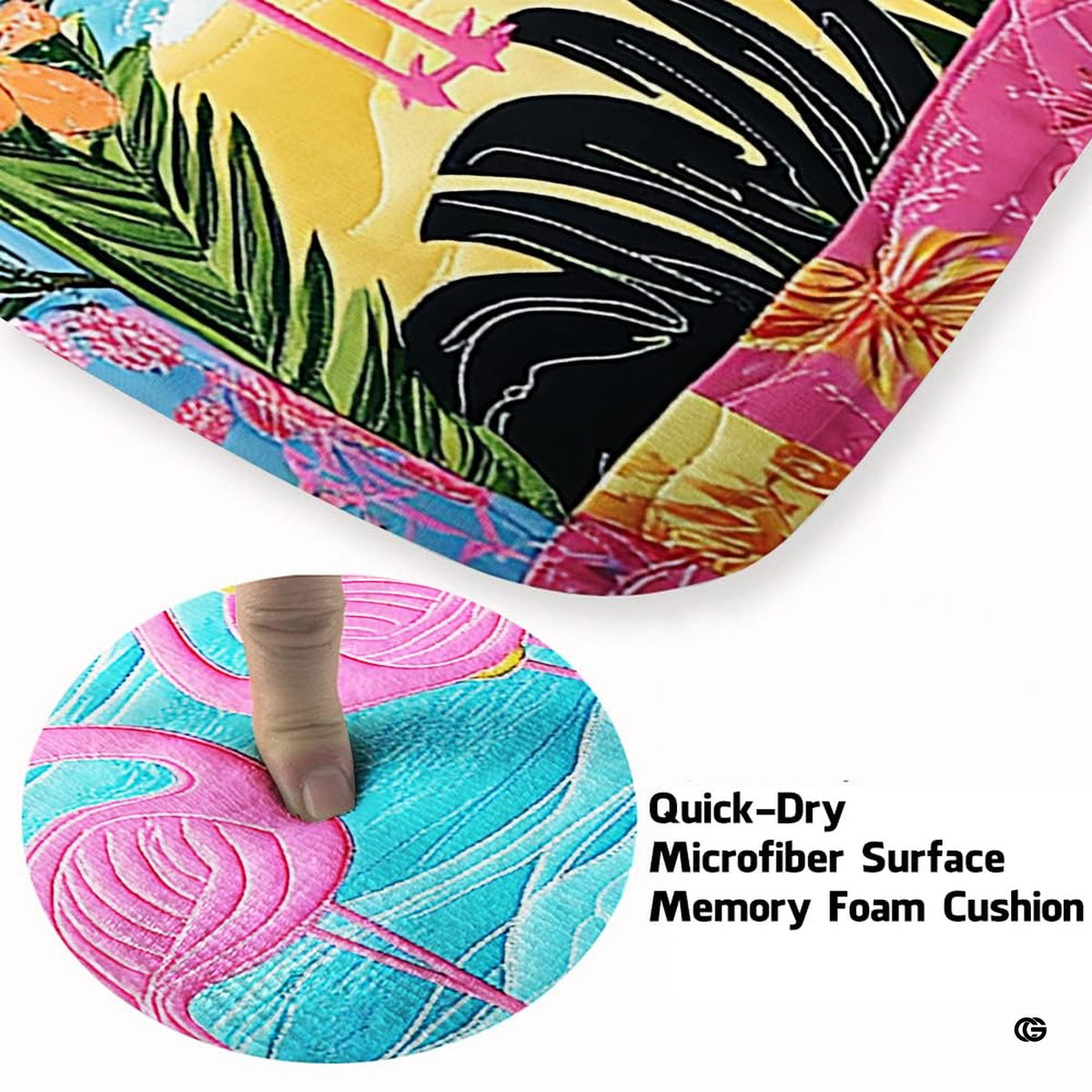 Close-up detail highlighting soft microfiber surface and cushioned foam backing - image 3 of 8